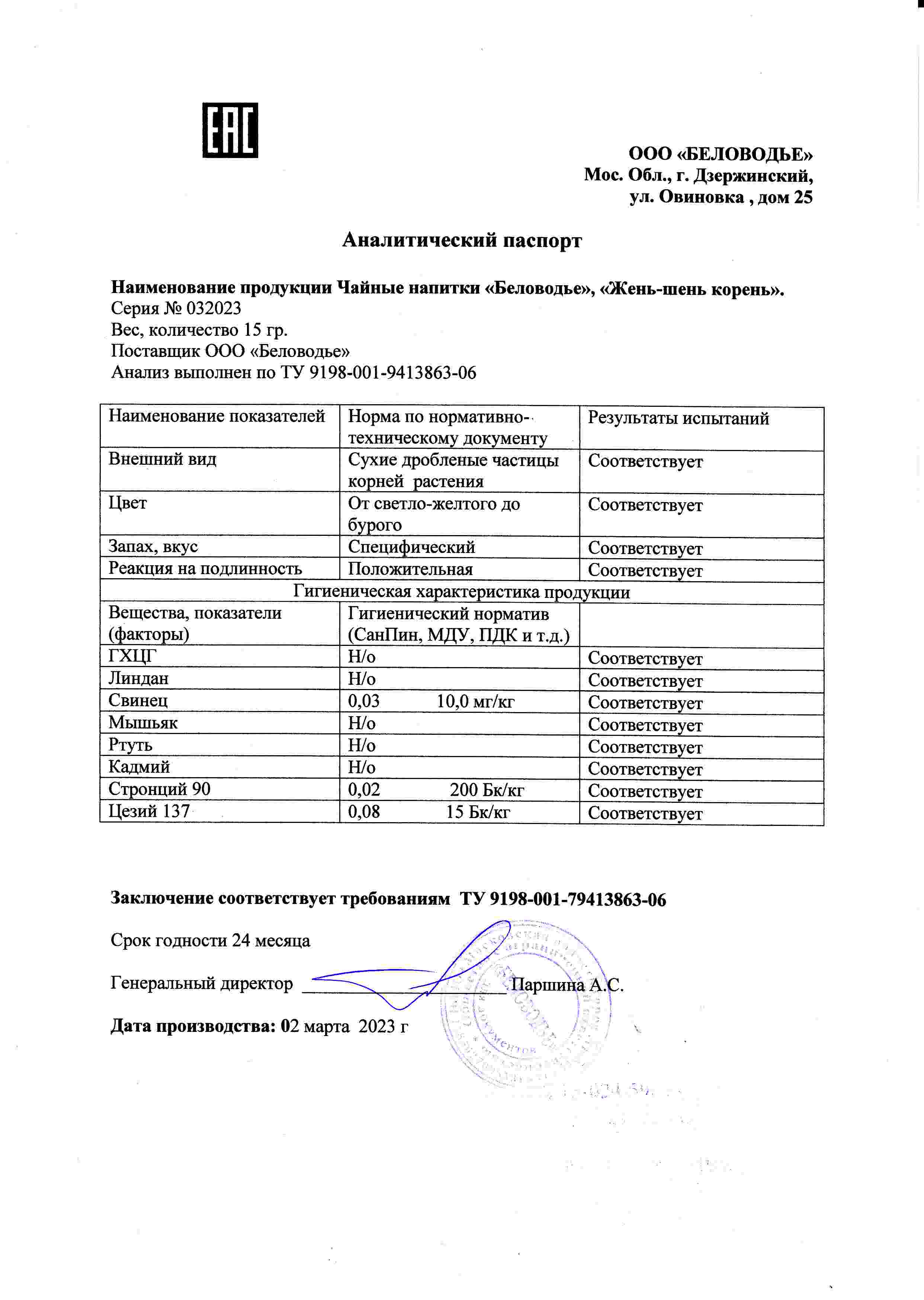 Паспорт №032023